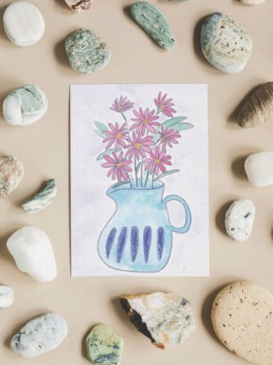 Flower Vase Greeting Card